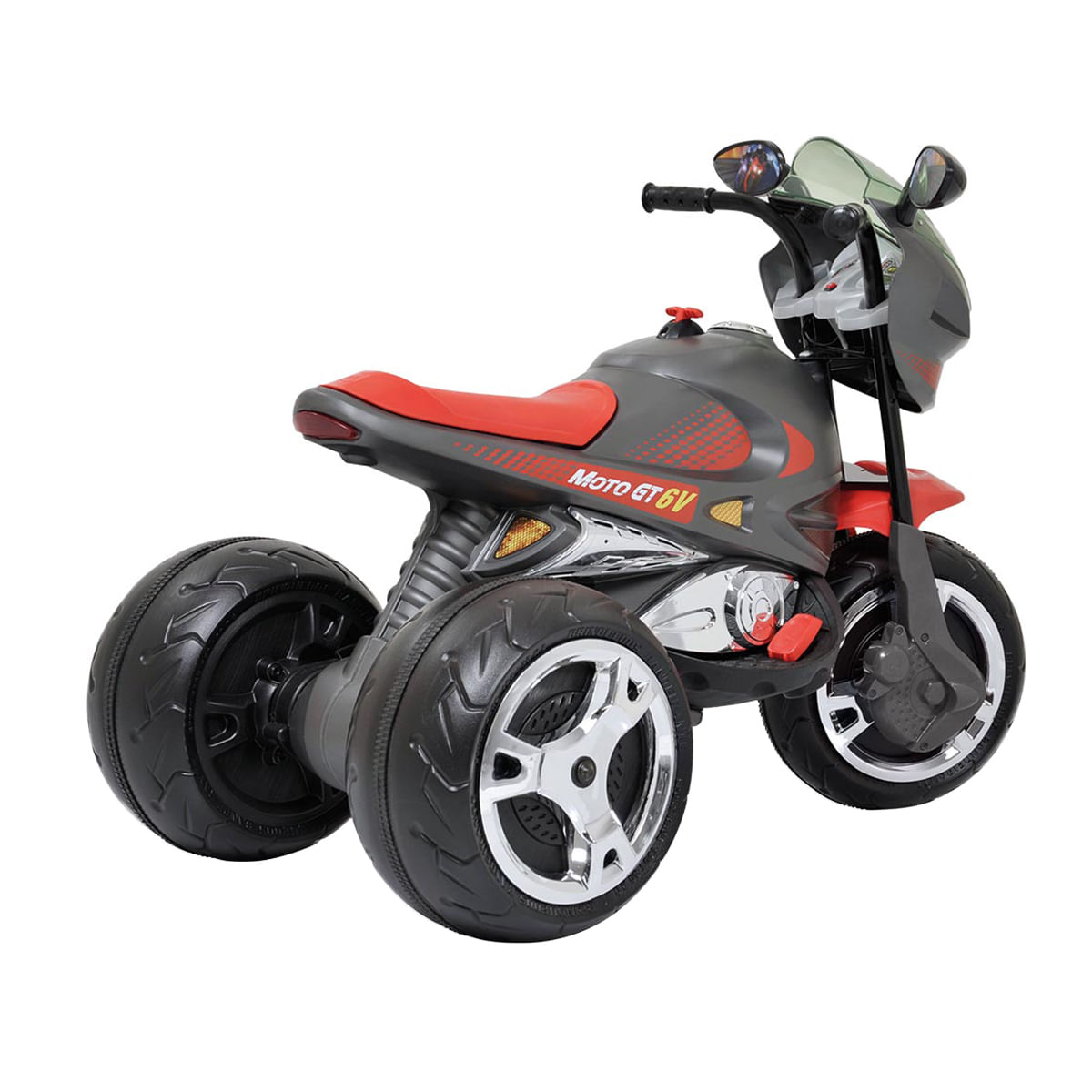 Moto Elétrica Infantil Bandeirante Super Moto GT Cinza e Vermelha 6V -  Carrefour - Carrefour