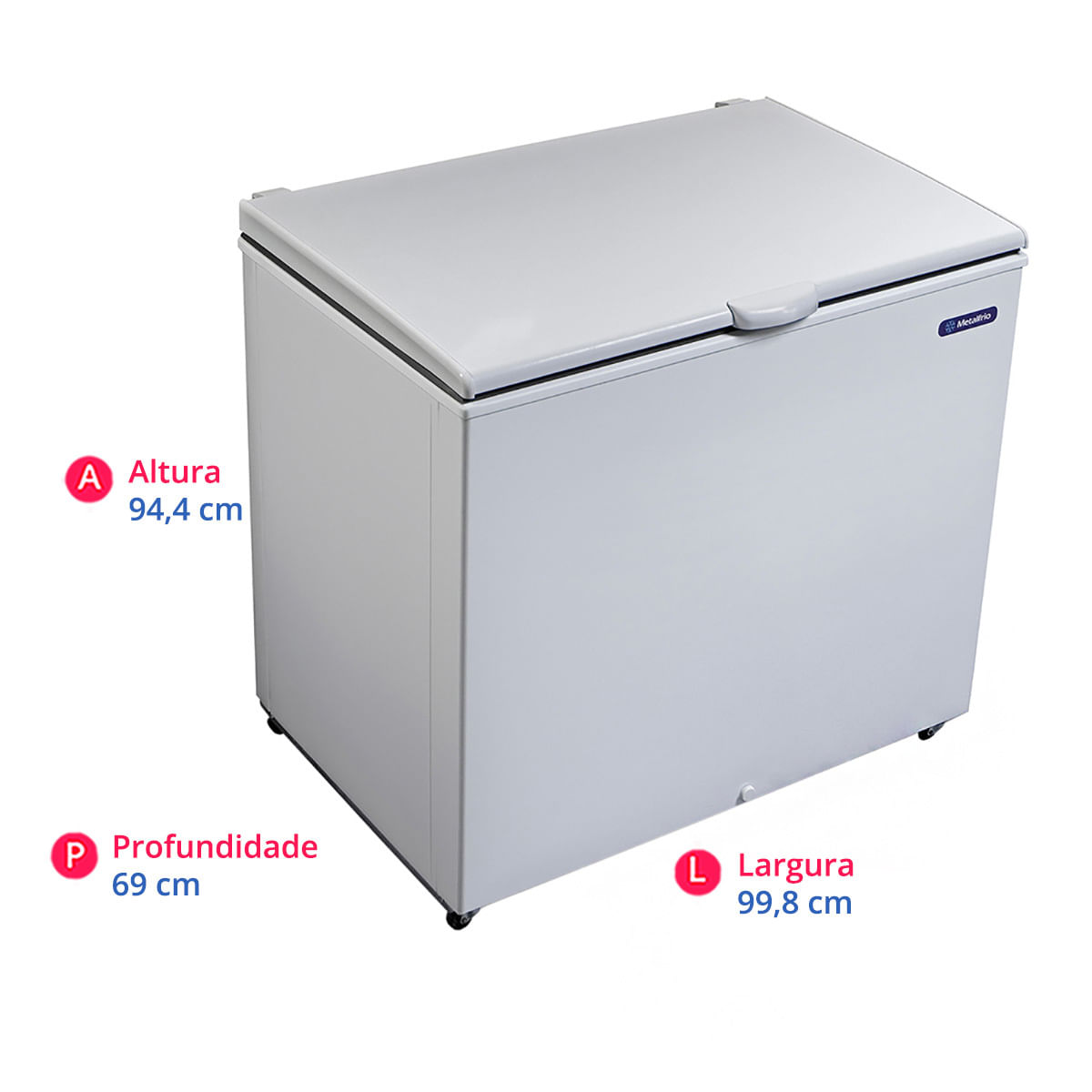 Freezer Horizontal Degelo Manual MetalFrio 1 Porta 293 Litros Chest ...