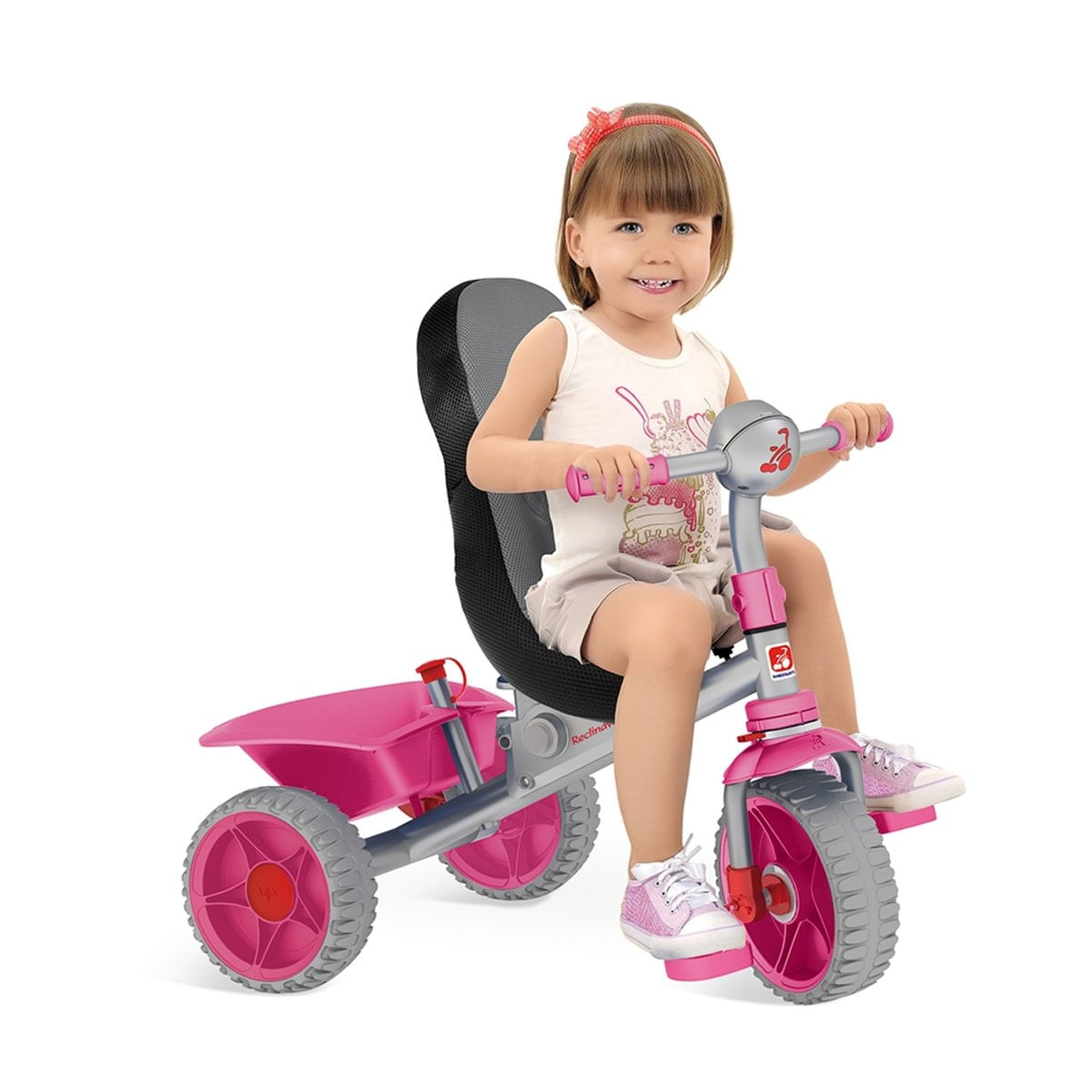Triciclo Infantil Menina Turma da Aventura Rosa Unitoys 1389 em Promoção na  Americanas