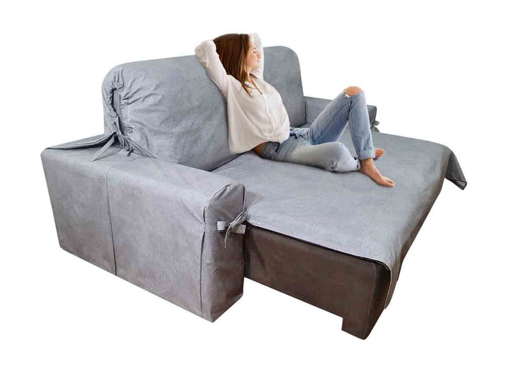 Capa Pra Sofá Retrátil E Reclinável De Até 1,95m Em Acquablock Impermeável Com Laços Ajustáveis