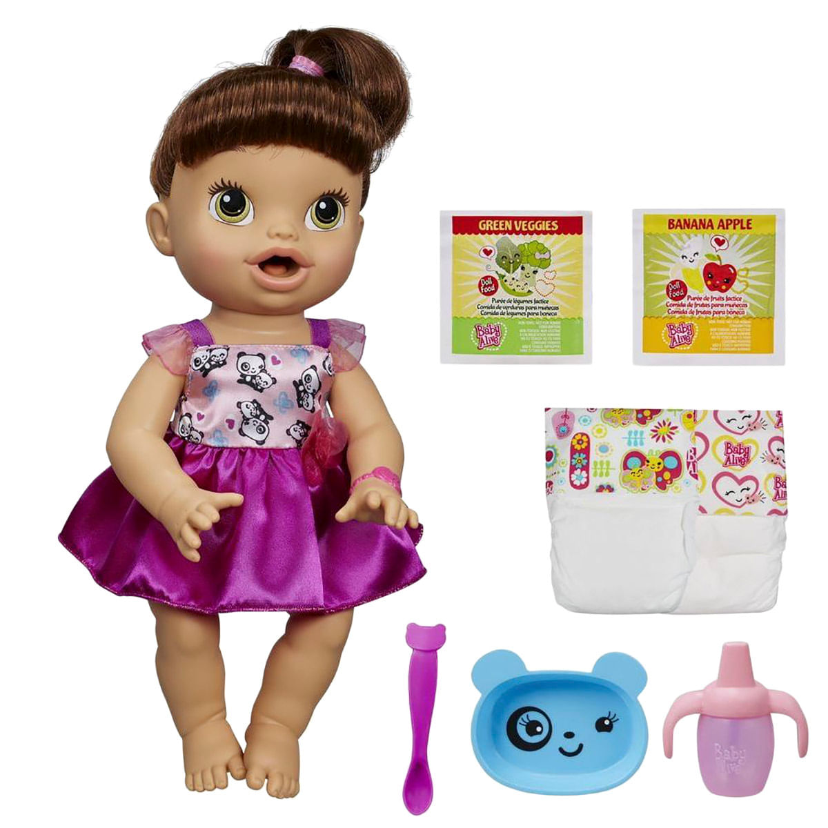 Boneca Hora de Comer Baby Alive Hasbro Morena Carrefour