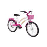 Bicicleta Infantil Aro 20 Verden Bikes Breeze Branca e Rosa