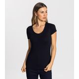 Blusa Viscotorcion Básica Feminina Rovitex Preto M