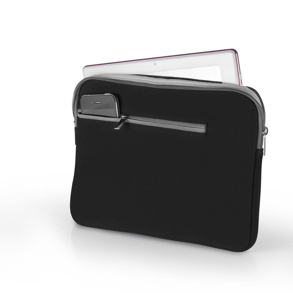 Case Neoprene Para Notebook Até 15,6 Pol, Preto E Cinza Multilaser - Bo400