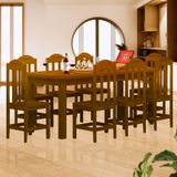 Conjunto Sala De Jantar Madeira Maciça Safira Com 8 Lugares Imbuia Shop Jm