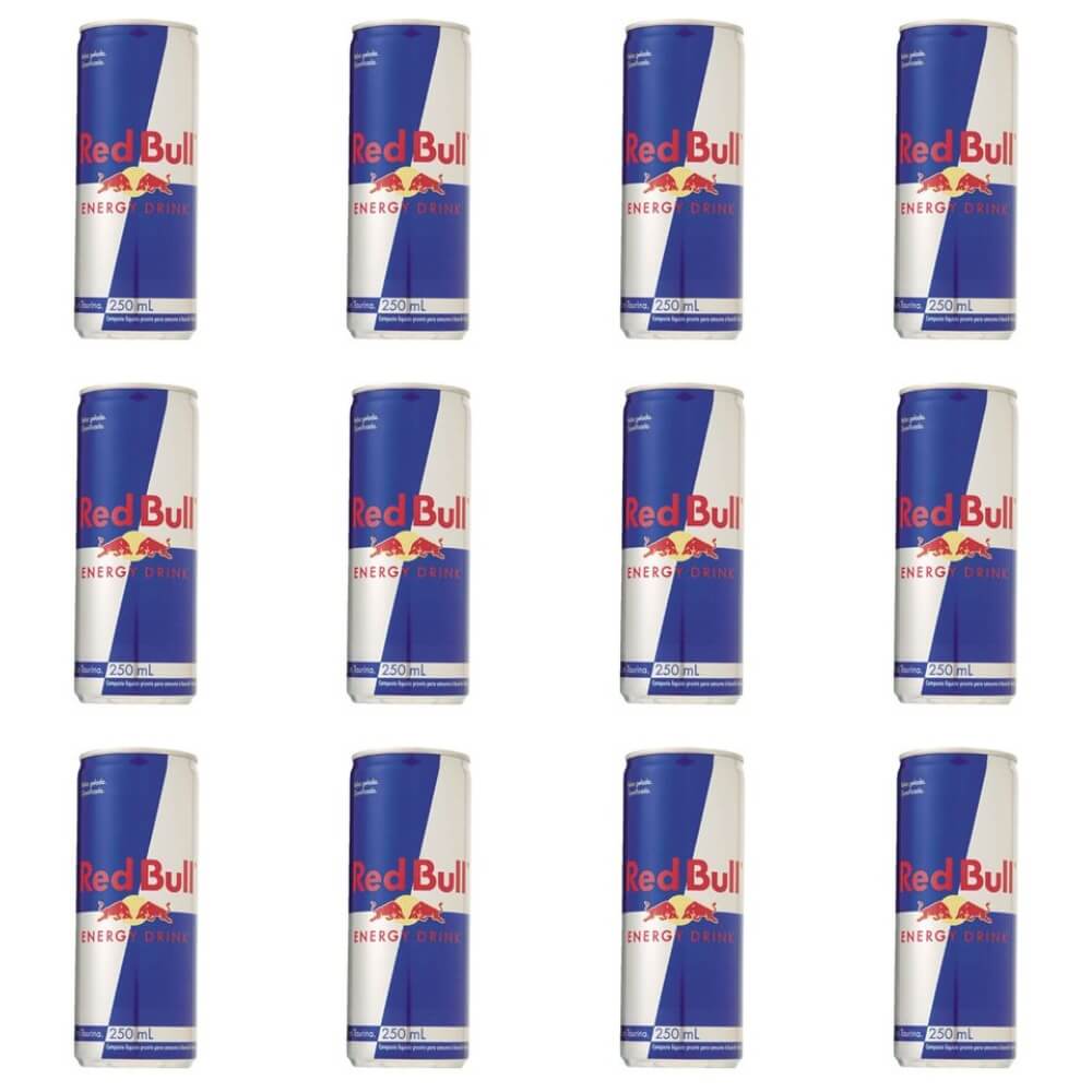 Red Bull Energetico Lata Regular 250ml (kit C-12)