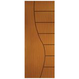 Porta de Madeira Frisada Cantareira MGM 210cmx70cm Melamínico Mogno