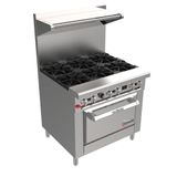 Fogão Industrial 6 Bocas Venâncio Professional Com Forno Stand A Gás 36&#39;&#39; Platib Simples G36st-36b-ps