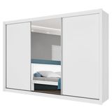 Guarda Roupa Toronto 3 Portas E 6 Gavetas - Móveis Europa - Branco