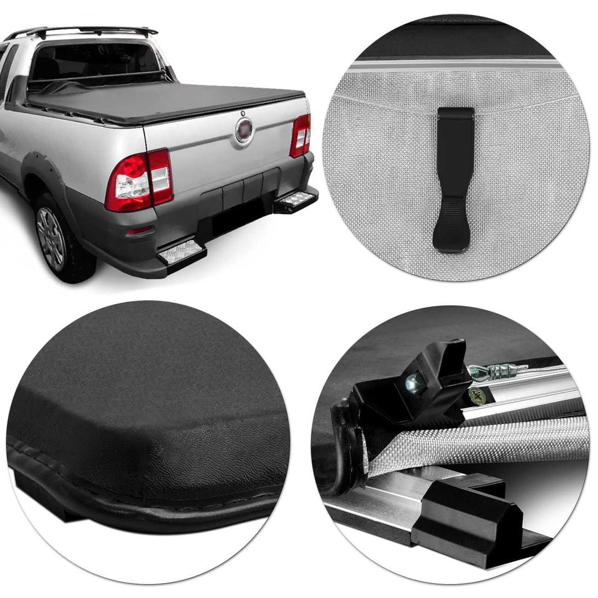 Capota Marítima Fiat Strada Cabine Simples 1998 A 2013 Modelo Trek Para Grade Gancho E Estepe Menor preço em Capota Marítima Fiat Strada Cabine Simples 1998 A 2013 Modelo Trek Para Grade Gancho E Estepe