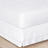 Saia Cama Casal King Box Branca