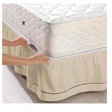 Saia Para Cama Box Queen - Veste Fácil Bege 180%alg Santista