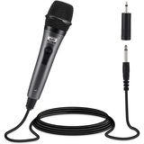 Moukey Dynamic Cardioid Home Karaoke Microphone, 13 Ft Xlr Cable Metal Handheld Wired Mic Com Fio Para Cantar/pa Speaker/amp/mixer/karaoke Machine &a