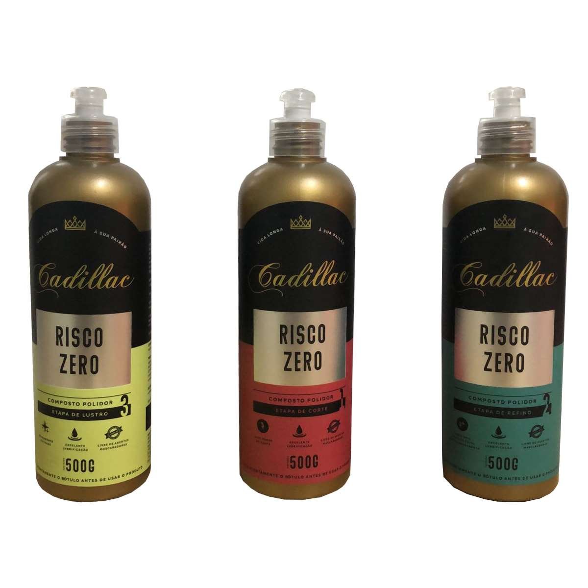 Kit Polidores Corte / Refino / Lustro - Cadillac