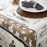Toalha Mesa Jantar Algodão 4 Cadeiras Branco