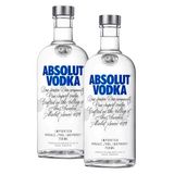 Kit Vodka Sueca Absolut Natural 750ml com 2 unidades