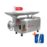 Picador Moedor De Carne Açougue Profissional 0,5cv Boca 10 Ps-10m 220v Skymsen + Faca + Chaira Tramontina