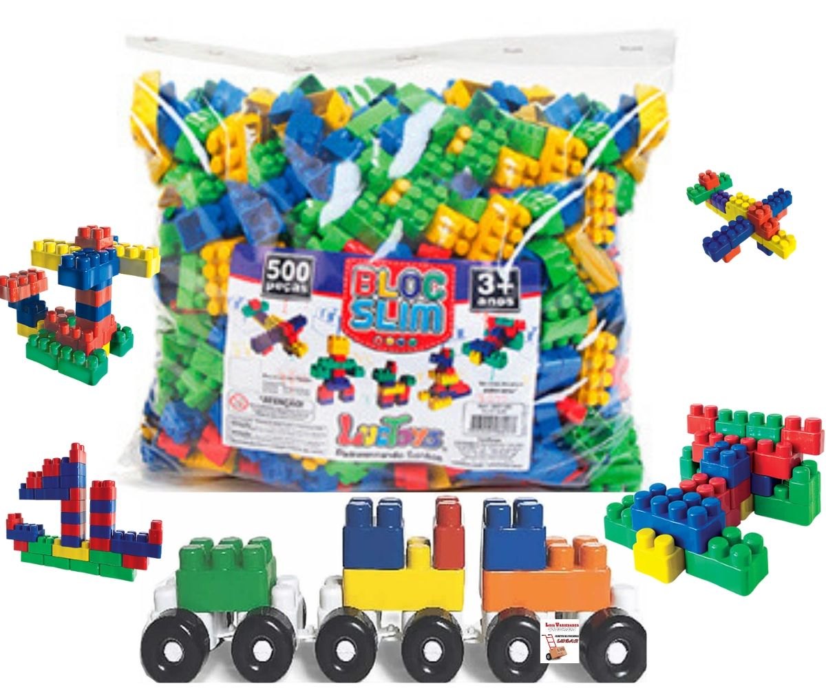 Brinquedo educativo blocos de montar peças de encaixe Infantil Monte E  Eduque em Promoção na Americanas
