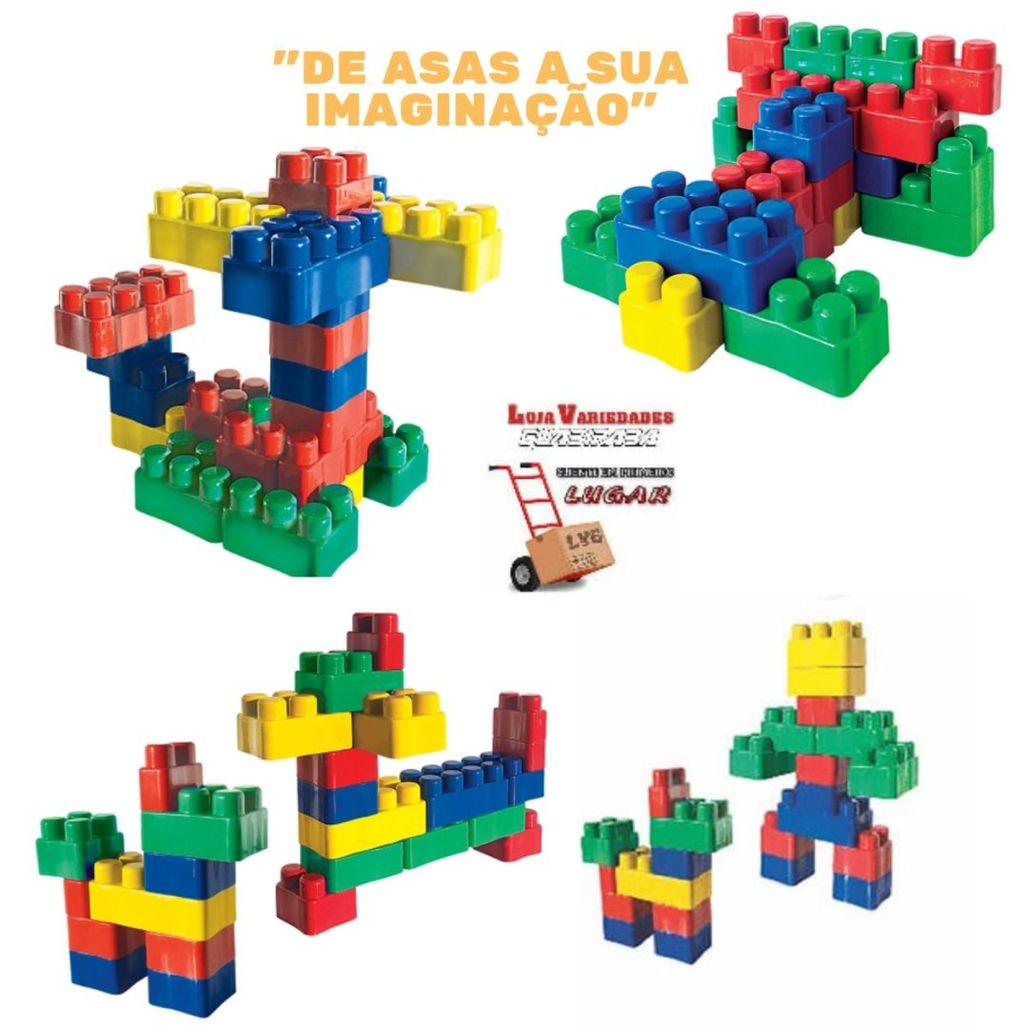 Brinquedo Educativo Blocos De Montar 500 Peças Pedagógicos Didático Infantil, Magalu Empresas