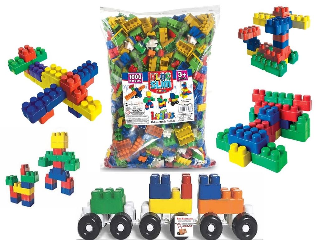 Blocos de Montar Jogo 1000 Peças Monte Fácil Brinquedo Educativos Infantil  Didatico Pedagogico - luctoys - Brinquedos de Montar e Desmontar - Magazine  Luiza