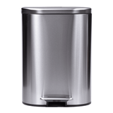 Kenya Lixeira Oval Soft Close Inox 50 Litros Kenya