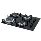 Cooktop 4 Bocas Fischer Tripla Chama com Acendimento Superautomático 978812916 Preto