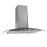 Coifa De Parede 75cm Vidro Curvo Duto Slim Inox Nardelli 110v