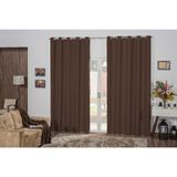 Cortina Blackout Tecido Marrom Quarto Sala 200x170cm Corta Luz