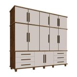 Guarda Roupa 12 Portas 6 Gavetas Sapateira Malbec Off White