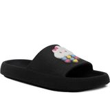 Chinelo Infantil Feminino Slide Moda Sandália Nuvem 12.52 Cor:preto,tamanho:29/30