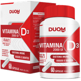 Vitamina D3 2000UI Alto Teor de Vitamina D 60 Cápsulas Duom