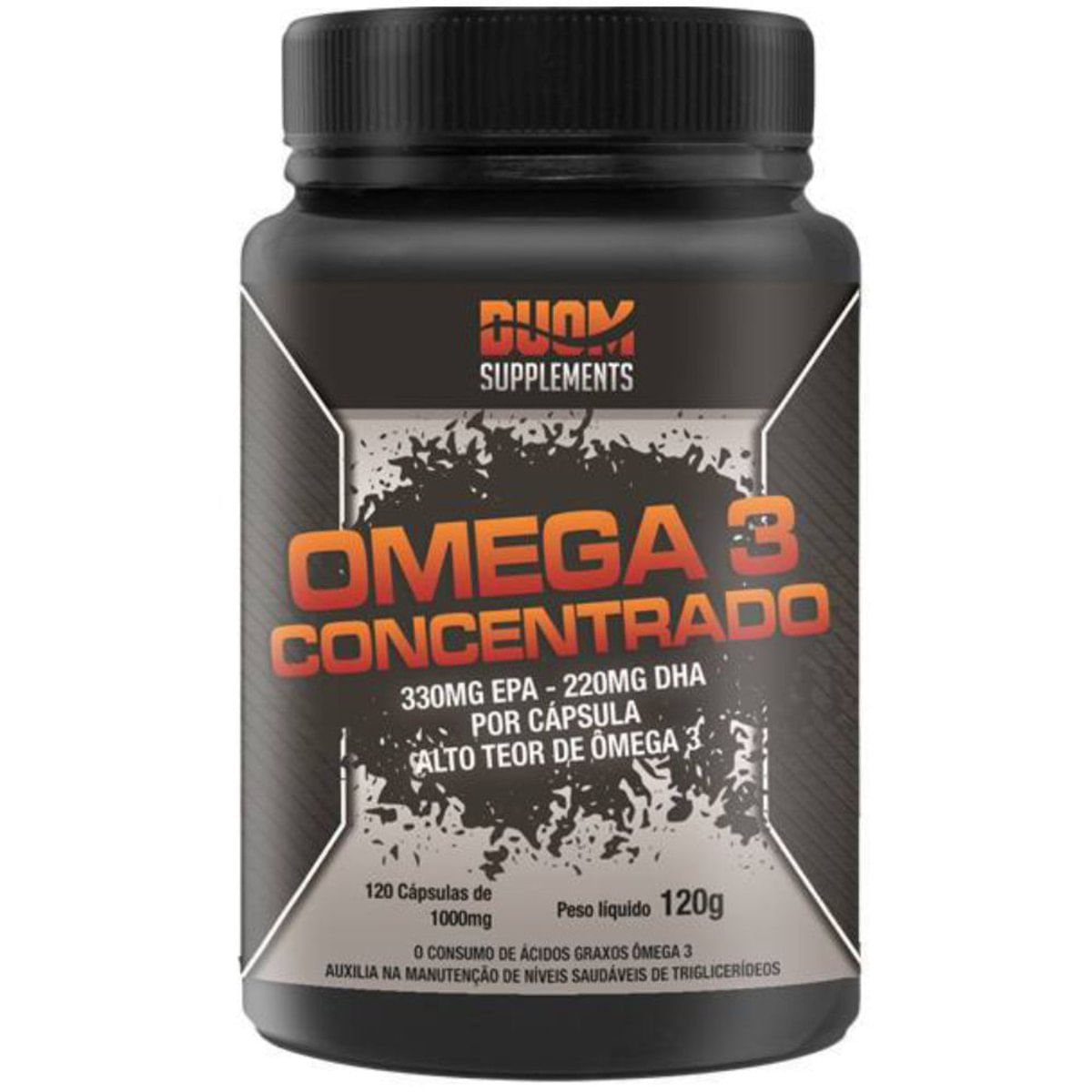 Omega 3 Concentrado 1g 120 Cápsulas 330mg EPA 220mg DHA Duom