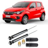 Amortecedor + Kit Batente Fiat Mobi Traseiro 2015 Até 2020 O Par