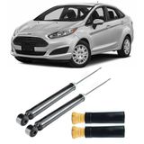 Amortecedor + Kit Batente Ford New Fiesta Traseiro 2011 Até 2018 O Par