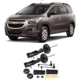 Amortecedor + Kit Batente + Bieleta Chevrolet Spin Dianteira 2012 AtÃ© 2016 O Par