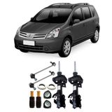 Amortecedor + Kit Batente + Bieleta Nissan Livina Dianteira 2007 AtÃ© 2013 O Par