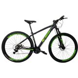 BICICLETA ARO 29 KSW 24V - CAMBIOS INDEX - FREIO HIDRAULICO - PRETO/VERDE, 19