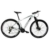 Bicicleta RINO EVEREST 29 Freio a Disco - Cambios Shimano 21v - BRANCO 19