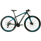Bicicleta RINO EVEREST 29 Freio a Disco - Cambios Shimano 2.0 - 21v - PRETO/AZUL 17
