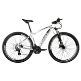 Bicicleta RINO EVEREST 29 Freio Hidraulico - Shimano Altus com trava 24v - BRANCO, 17