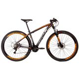 Bicicleta RINO EVEREST 29 Freio Hidraulico - Shimano Altus com trava 24v - PRETO/LARANJA, 15