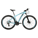 Bicicleta RINO EVEREST 29 Freio Hidraulico - Shimano Altus com trava 24v - AZUL PISCINA, 19