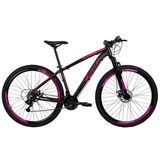 Bicicleta 29 KSW Cambios Shimano Aro 29 Freio A Disco 21V - PRETO/ROSA, 17