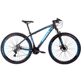 BICICLETA ARO 29 RINO ATACAMA - 24V - FREIO A DISCO  - CAMBIOS INDEX - PRETO/AZUL, 21