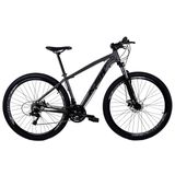 BICICLETA ARO 29 KSW 24V - CAMBIOS INDEX HIDRAULICO+TRAVA -GRAFITE/PRETO, 17