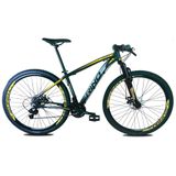 Bicicleta RINO EVEREST 29 Freio a Disco - Cambios Shimano 24v com Trava - PRETO/AMARELO, 21