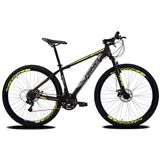 BICICLETA ARO 29 RINO EVEREST 21 MARCHAS - PRETO/AMARELO, 17