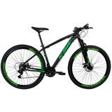 Bicicleta 29 KSW Cambios Shimano Aro 29 Freio A Disco 21V - PRETO/VERDE, 19