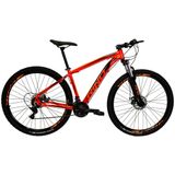 Bicicleta RINO EVEREST 29 Freio a Disco - Cambios Shimano 24v com Trava - LARANJA 17