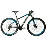 Bicicleta RINO EVEREST 29 Freio a Disco - Cambios Shimano 24v  - PRETO/AZUL, 17